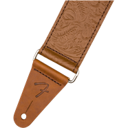 Load image into Gallery viewer, Fender Tooled Leather Guitar Strap, Brown, 2"