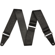 Load image into Gallery viewer, Fender Tooled Leather Guitar Strap, Black, 2"