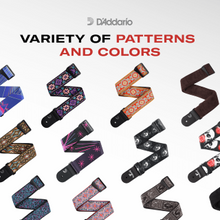 Load image into Gallery viewer, D'addario Eco Persian Woven Guitar Strap, White