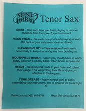 Load image into Gallery viewer, Tenor Sax Care Kit