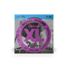 Load image into Gallery viewer, D'Addario EXL120 9-42 Super Light Nickel Electric Guitar Strings