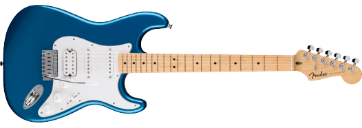 Fender Standard Stratocaster® HSS, Maple Fingerboard, White Pickguard, Aqua Marine Metallic