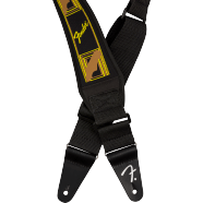 Load image into Gallery viewer, Fender Swell™ Neoprene Strap, Black/Yellow/Brown Mono, 2.5&quot;
