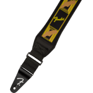 Fender Swell™ Neoprene Strap, Black/Yellow/Brown Mono, 2.5"