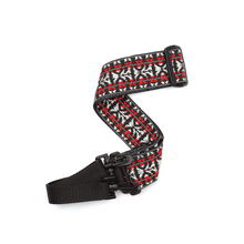 Load image into Gallery viewer, D&#39;Addario Woven Banjo Strap, Hootenanny, Red and Silver
