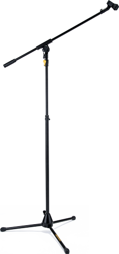 Hercules MS631B PLUS - Tripod Microphone Stand W/ BOom & Mic Clip & EZ Grip Height Adjustment