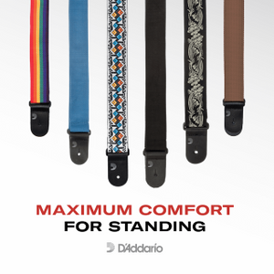 D'addario Eco Persian Woven Guitar Strap, White