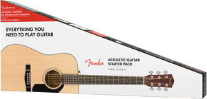 Fender CD-60S Acoustic Dreadnought Pack, Natural