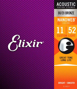 Elixir Acoustic Nanoweb 80/20 Bronze, 11-52