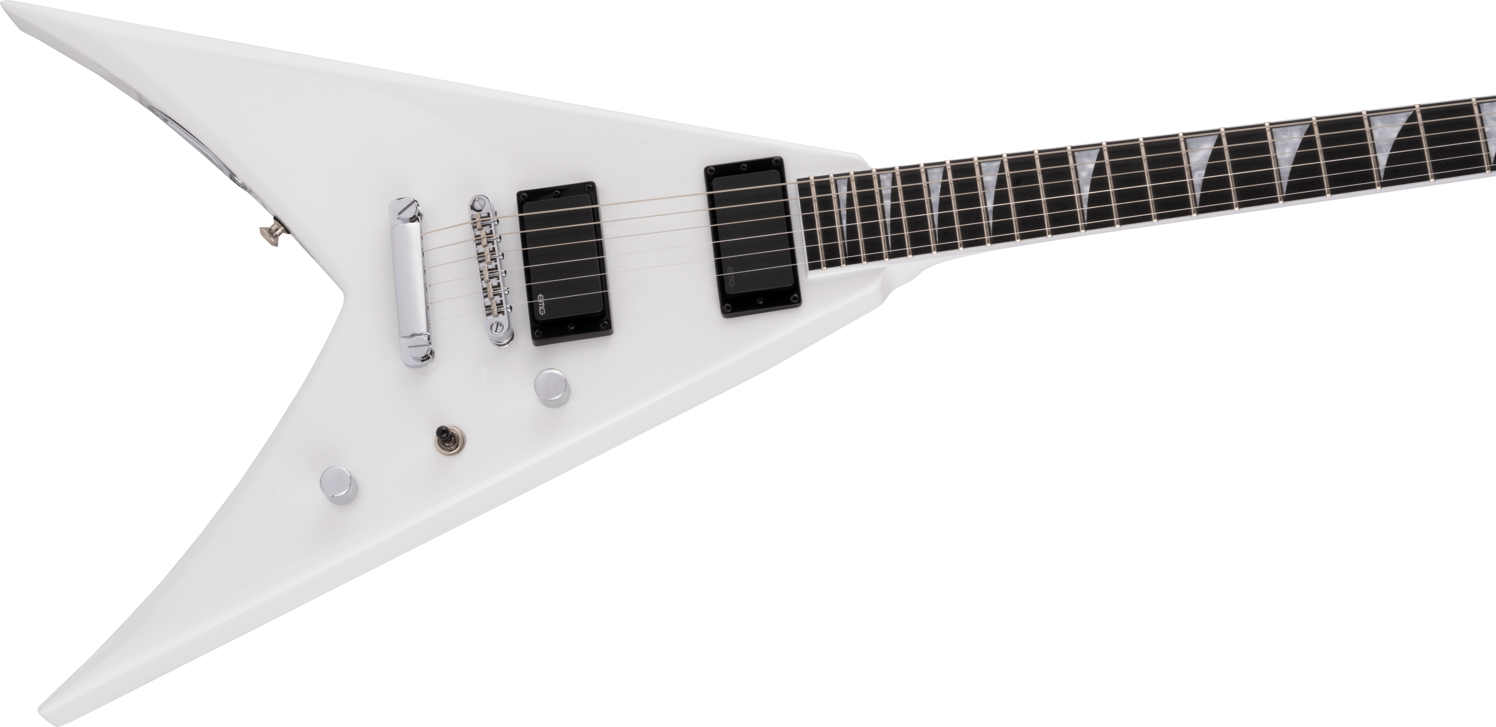 Jackson Pro Series King V KVTMG, Snow White w/ Chrome - Blemish
