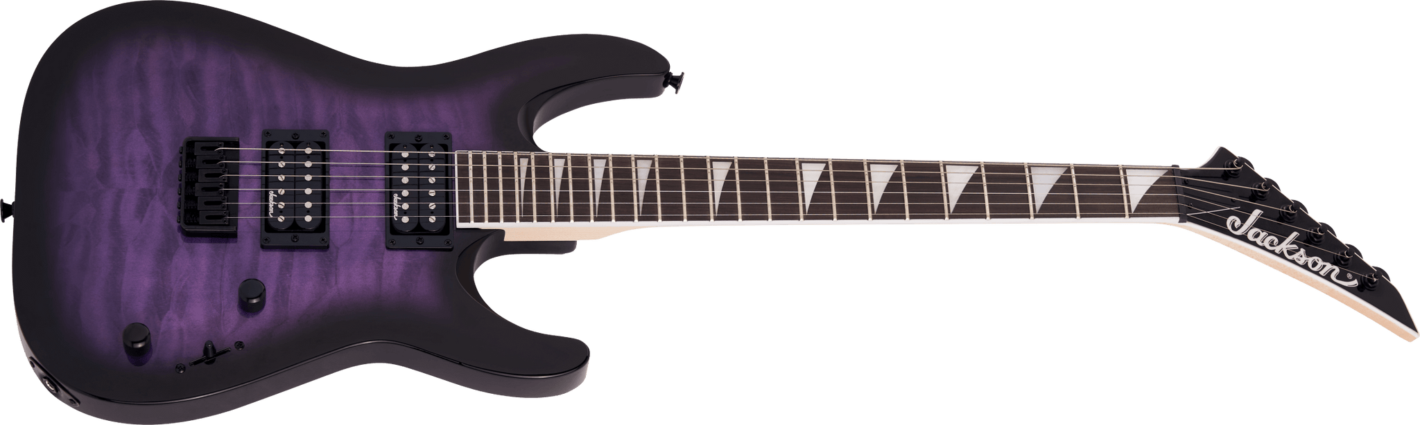 Jackson JS32Q Arch Top Dinky w/ Hardtail, Transparent Purple