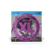 Load image into Gallery viewer, D&#39;Addario EXL120 9-42 Super Light Nickel Electric Guitar Strings
