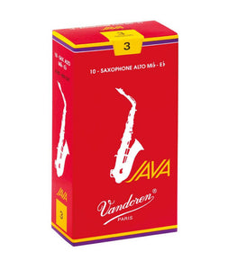 Vandoren Java (Red - Filed) Alto Saxophone Reeds, Box of 10